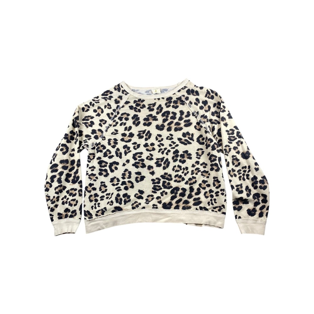 By Together Leopard Print Sweatshirt‎ Crewneck Long Sleeve Pullover Top Size M